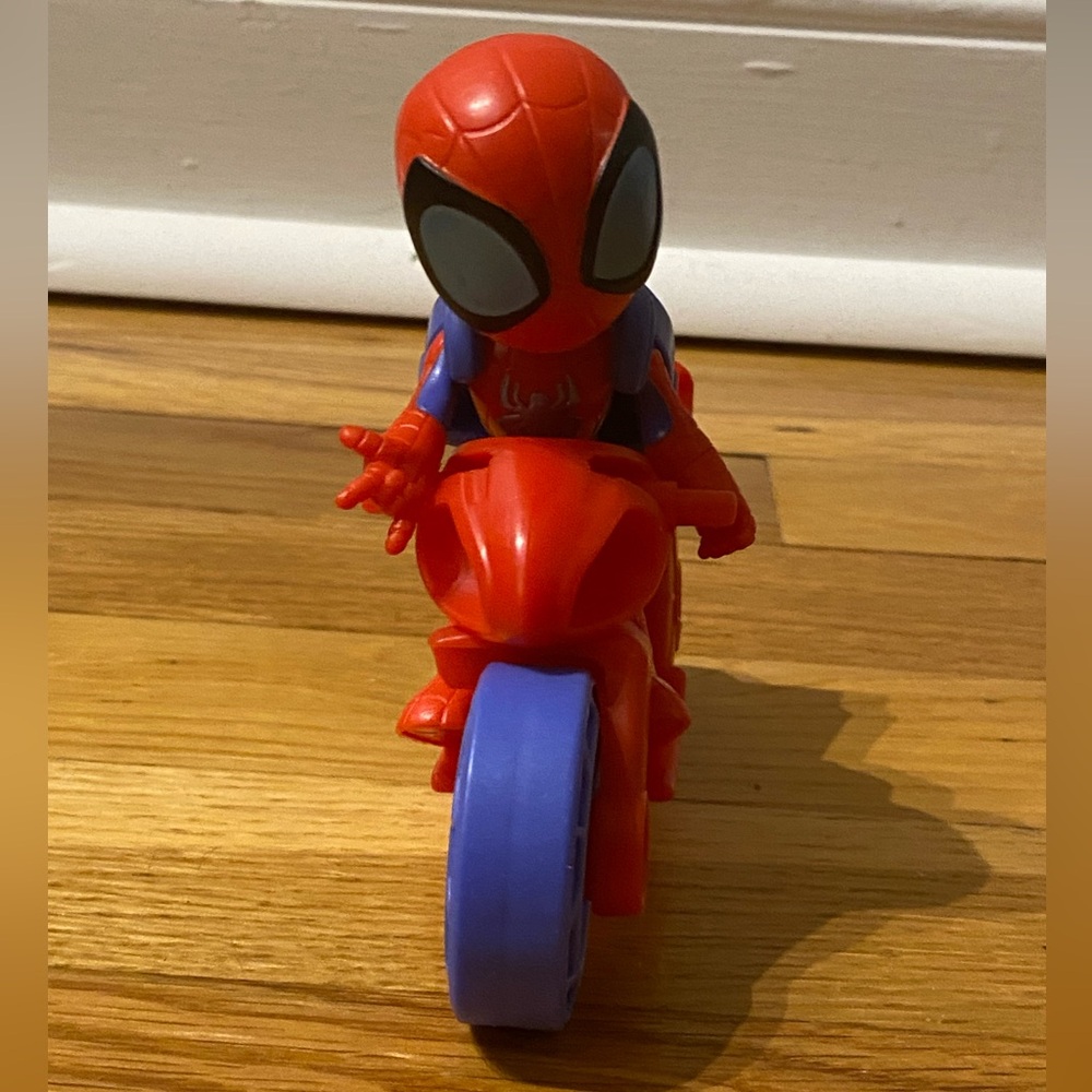 Spidey Red and Blue Motorcycle Toy